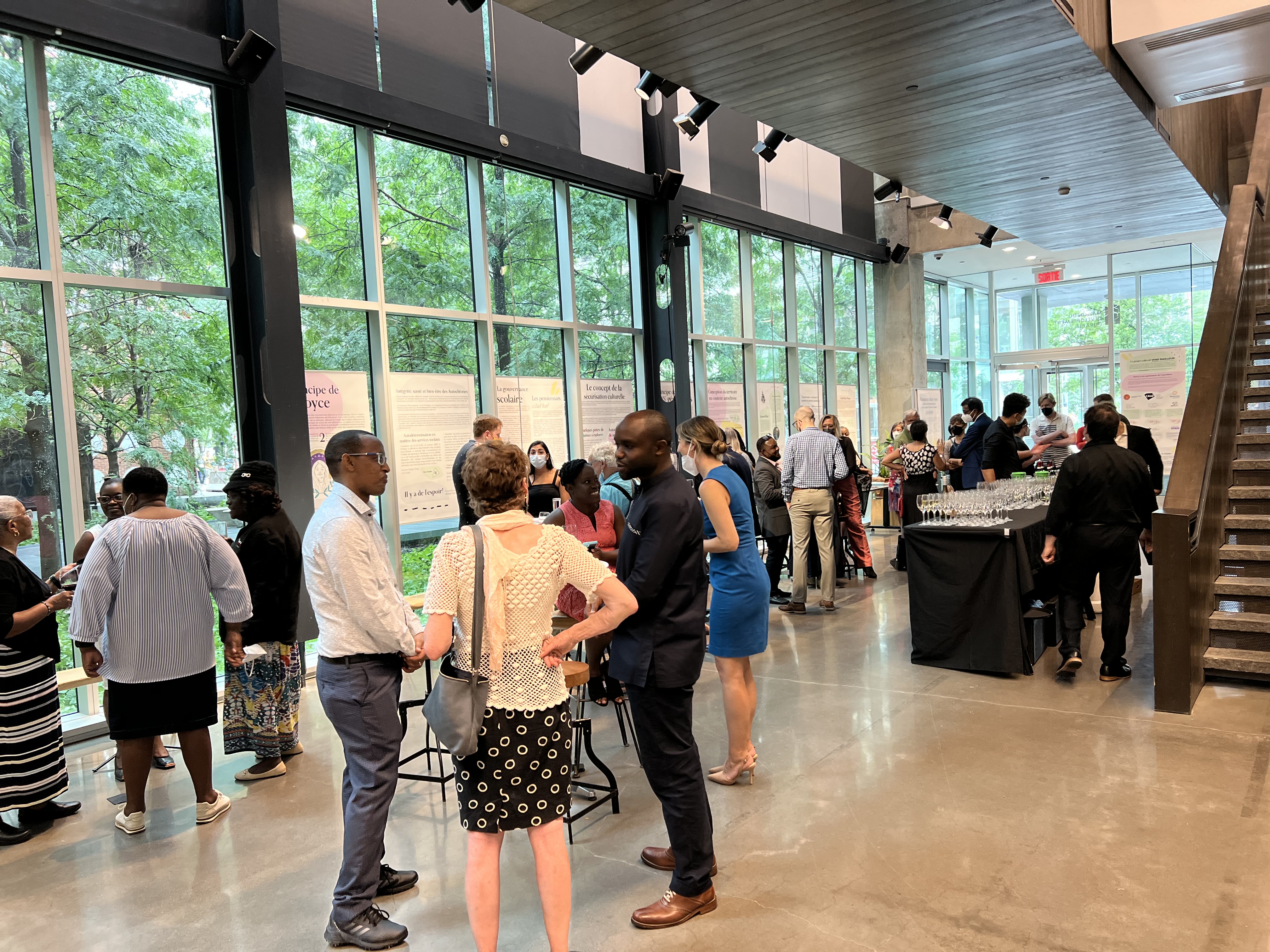 Event goers mingling