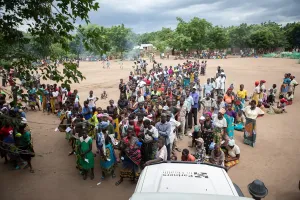 PIH staff provide clinical services at Somo, Chikwawa, where a camp for displaced Cyclone Freddy survivors has been established.