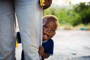 a 17-month-old malnutrition patient in Haiti
