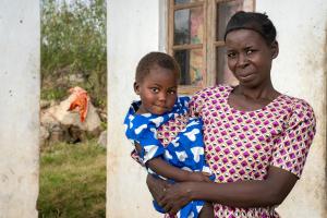 Mother with child in Malawi