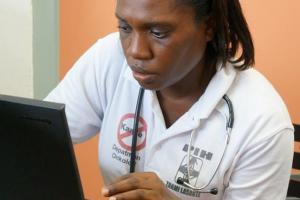 Dr. Ruth Damuse, oncology program director for Partners In Health’s Haitian sister organization, Zanmi Lasante