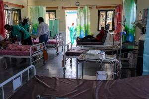 The adult emergency room at PIH-supported Koidu Government Hospital in Kono District, Sierra Leone