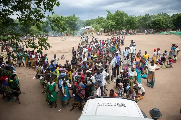 PIH staff provide clinical services at Somo, Chikwawa, where a camp for displaced Cyclone Freddy survivors has been established.