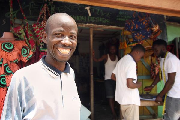 Shop owner in Liberia