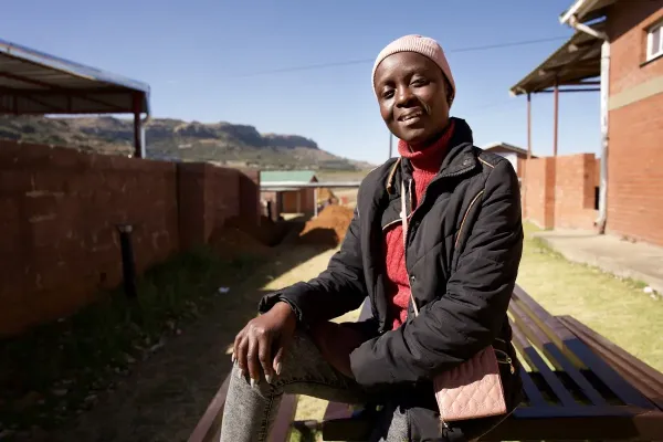 Lerato Mpholo at PIH-supported Botšabelo Hospital in Maseru, Lesotho on July 15, 2024. 