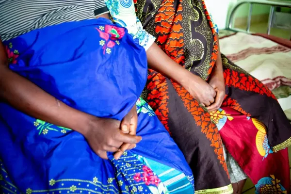 Two women rest at Neno District Hospital’s maternal waiting home. 