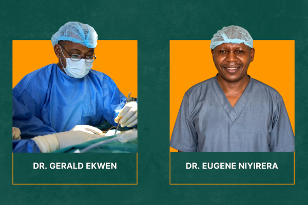 PIH surgeons Dr. Gerald Ekwen and Dr. Eugene Niyirera