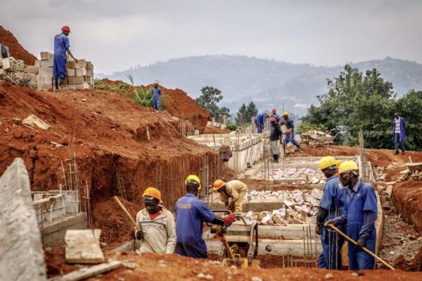 Workers lay foundations for UGHE’s staff, student, and faculty housing clusters