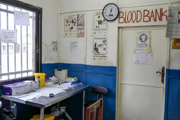 The revitalized blood bank at Koidu Government Hospital in Kono District, Sierra Leone.