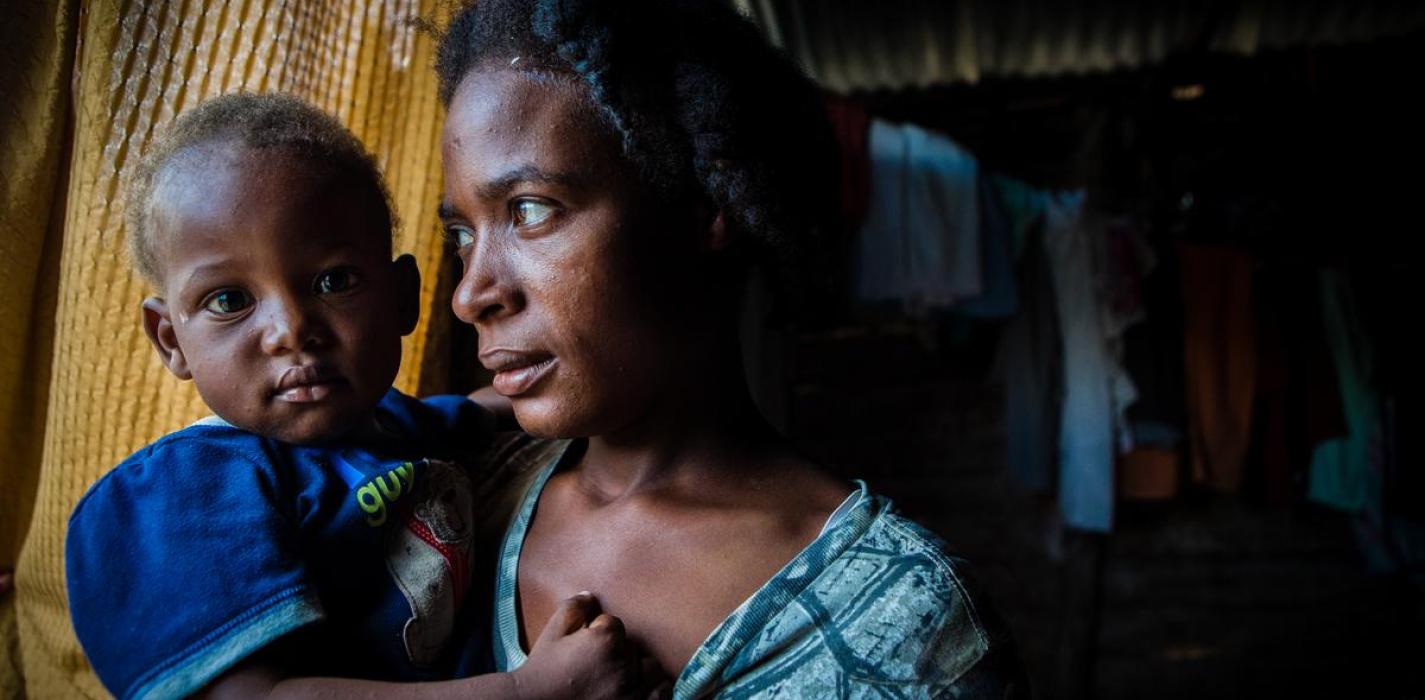Mother with child in Haiti