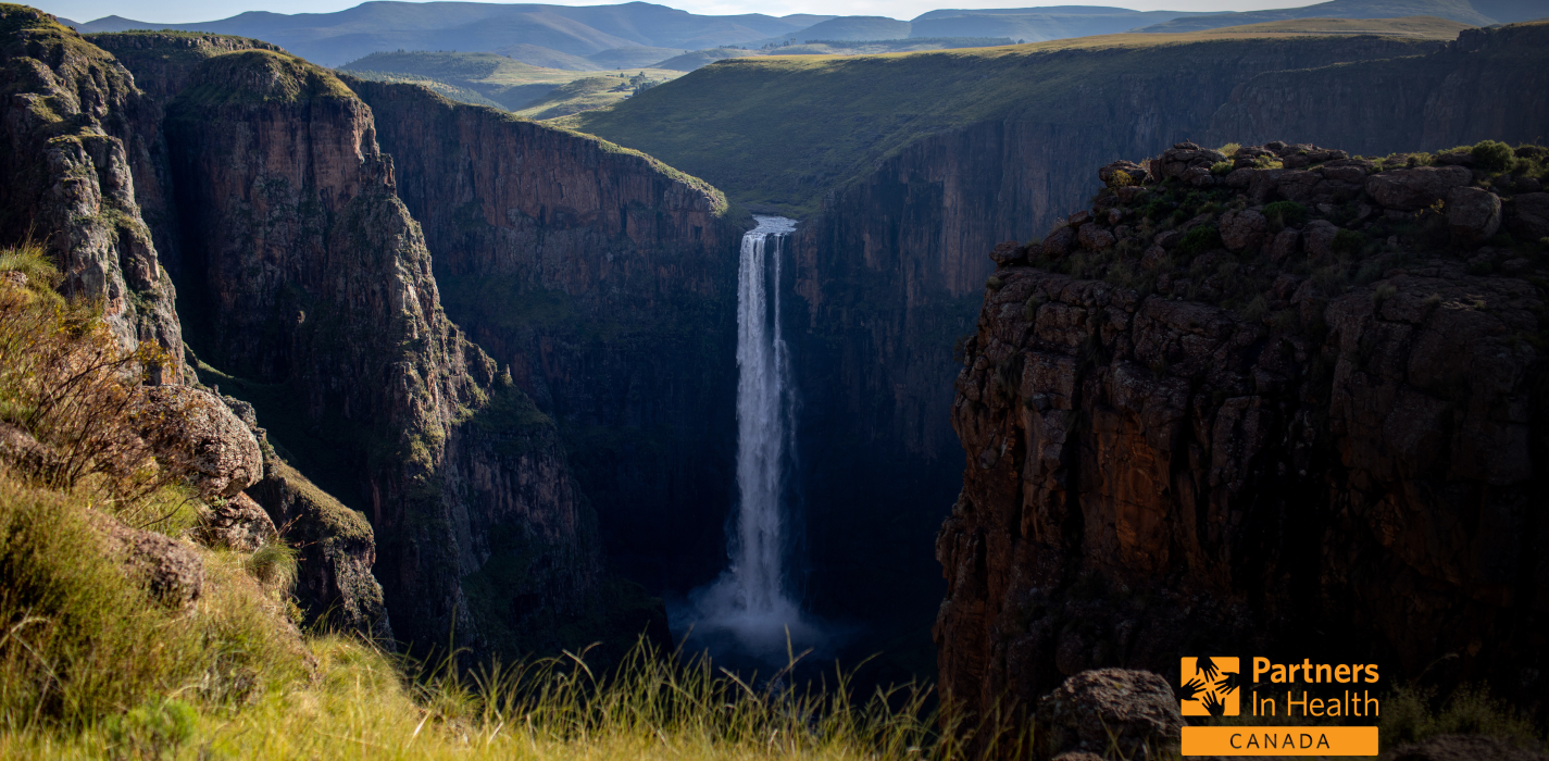 A scenic waterfall in the heart of Maseru District, Lesotho. 