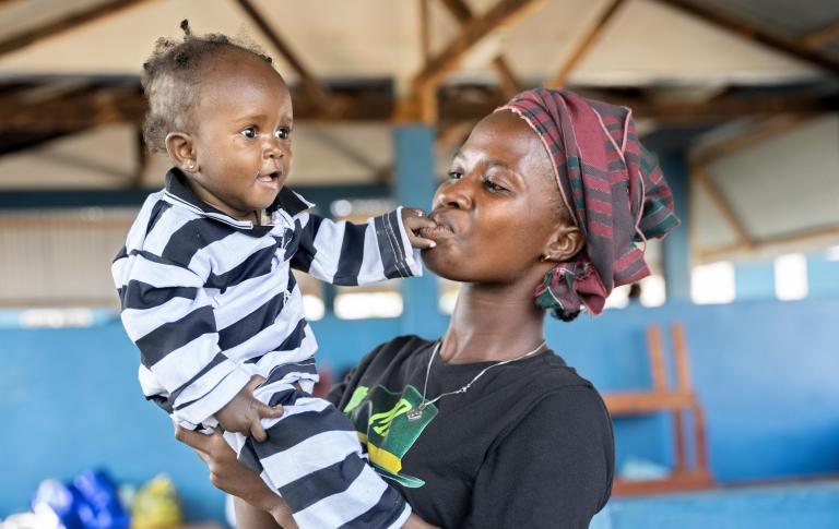 Mariama Konataya, and her child, Adama Konataya.