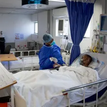 Janki Moneni receives treatment for MDR-TB at Partners In a hospital.