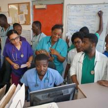 Doctors at University Hospital in Mirebalais, Haiti