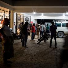 Ambulance and emergency department entrance in Haiti