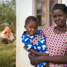 Mother with child in Malawi