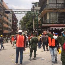 Workers clear rubble in Mexico