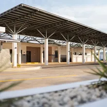 The waiting pavilion at the Maternal Center of Excellence.