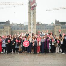 Group of advocates at Parliament Hill in Canada.