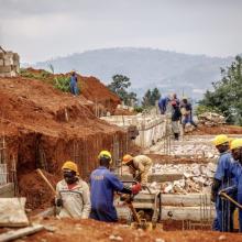 Workers lay foundations for UGHE’s staff, student, and faculty housing clusters