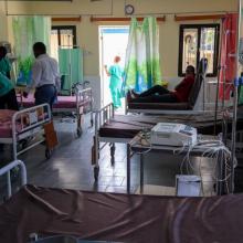 The adult emergency room at PIH-supported Koidu Government Hospital in Kono District, Sierra Leone