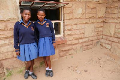Two girls at boarding school in 2016