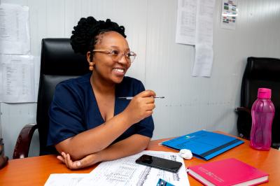 Mme Mpho, a member of the community nursing team