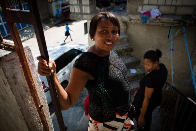 Social worker visits a cancer patient in Haiti