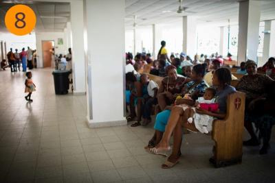 Waiting room in Haiti