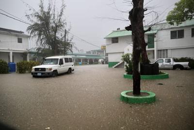 Flooding at Immaculate Conception Hospital in Les Cayes.