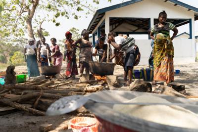 People at the Wellbody Clinic in Sierra Leone