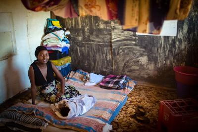 Woman receives free postnatal care, Lesotho
