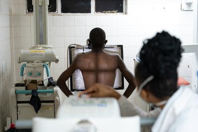 Kaizer Mahapa at PIH-supported Botšabelo Hospital in Maseru, Lesotho on April 22, 2024.