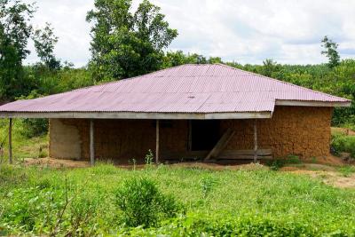 Cecelia Green’s recently constructed home in Maryland County, Liberia.