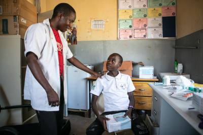 NCD nurse with patient