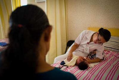 an obstetrics nurse fulfilling her social service year