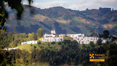 PIH’s University of Global Health Equity seen from the PIH-supported Butaro District Hospital.