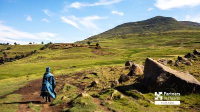 The windswept landscape of Maseru District, Lesotho is crossed by PIH teams and patients alike.