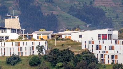 PIH’s University of Global Health Equity seen from the PIH-supported Butaro District Hospital. 