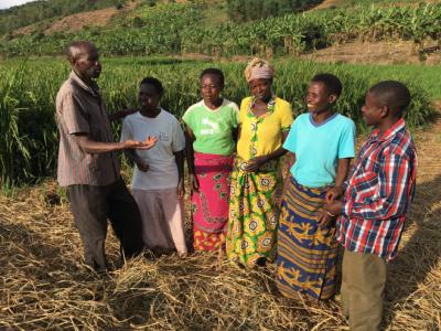 Rice farmers in Rwanda