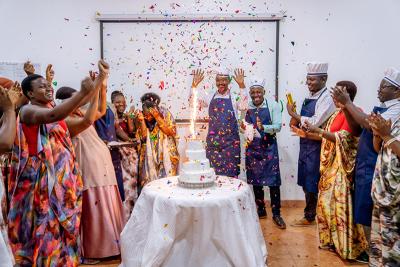 Staff from PIH Rwanda, known locally as Inshuti Mu Buzima (IMB), and the Kirehe District Hospital gathered to honor both organizations’ women with a celebration in Kirehe, Rwanda.