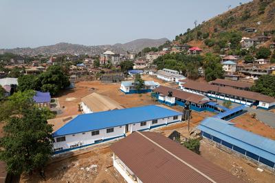 An aerial view of PIH-supported Lakka Government Hospital on February 14, 2025.