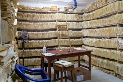 Electronic medical records are replacing the overflowing shelves of paper records at Wellbody Clinic 