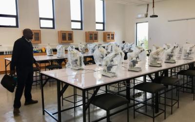 science lab at UGHE in Rwanda