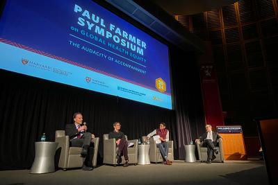 A panel on 'The audacity of accompaniment' at the Paul Farmer Symposium on Global Health Equity
