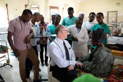 Paul with staff in Sierra Leone