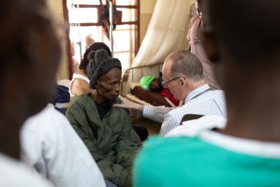 Paul with patients in Sierra Leone