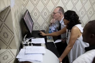 Paul working in Sierra Leone