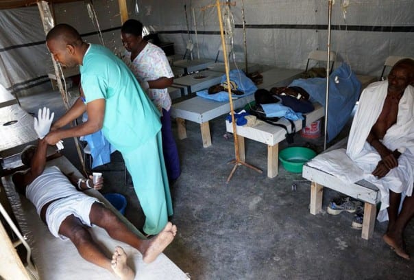 Cholera Treatment Center in Mirebalais Haiti.