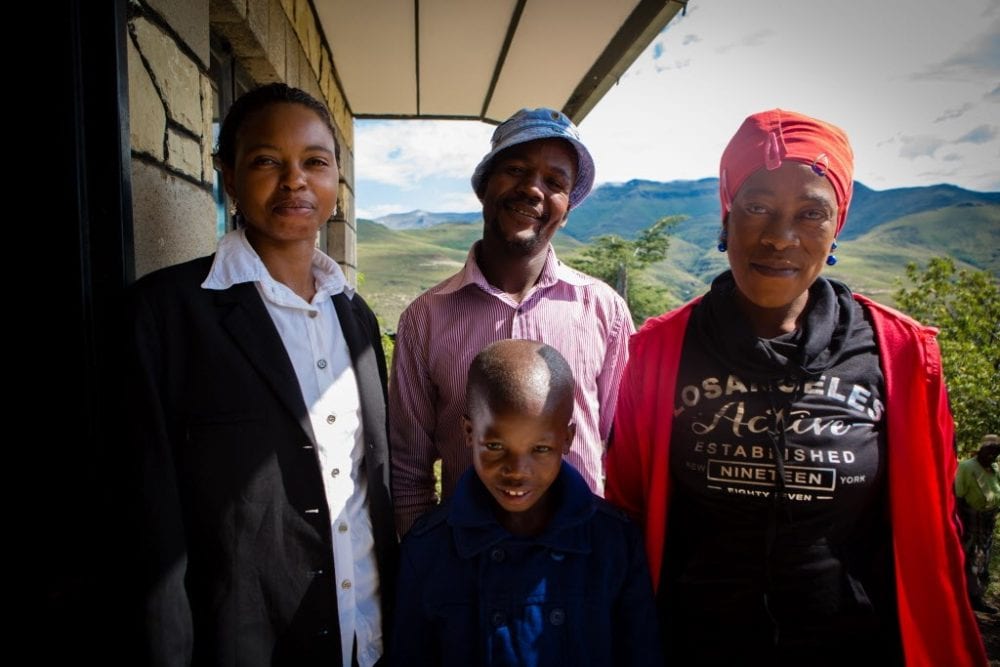 Lehlohonolo Khate with his PIH family